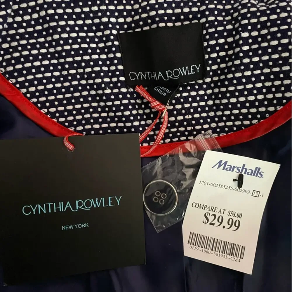 NWT Cynthia Rowley Women’s Blazer Size Medium Color Black and White *See pics - Picture 9 of 10